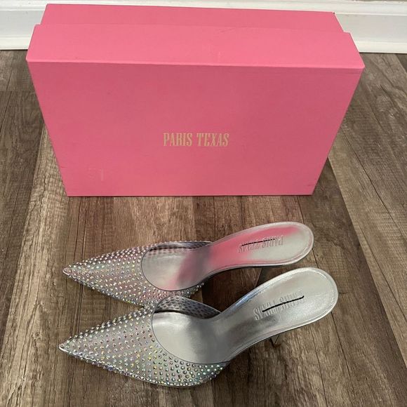 Paris Texas
Hollywood Embellished PVC Mules - Picture 8 of 12